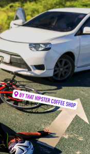 By that hipster coffee shop.